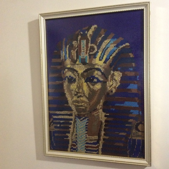 Framed Egyptian 🇪🇬 King Tutankhamen stitchery - Picture 3 of 8